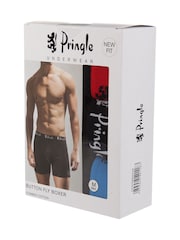 Pringle Dark Black Button Fly 3 Pack  Boxers - Image 3 of 4