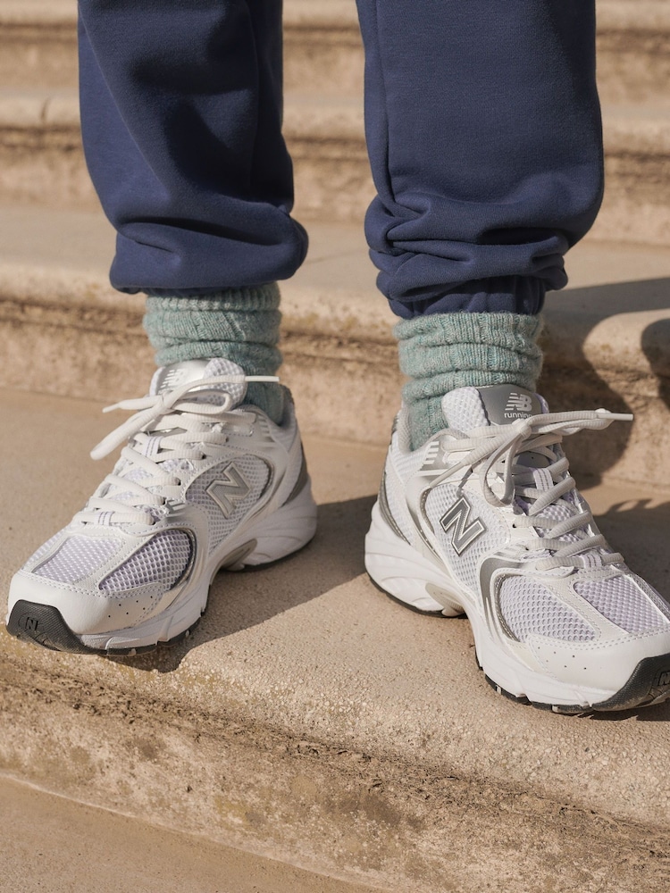 New Balance White/Silver Womens 530 Trainers - Image 1 of 6
