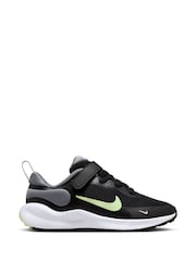 Nike Black/Lime Junior Revolution 7 Trainers - Image 1 of 10