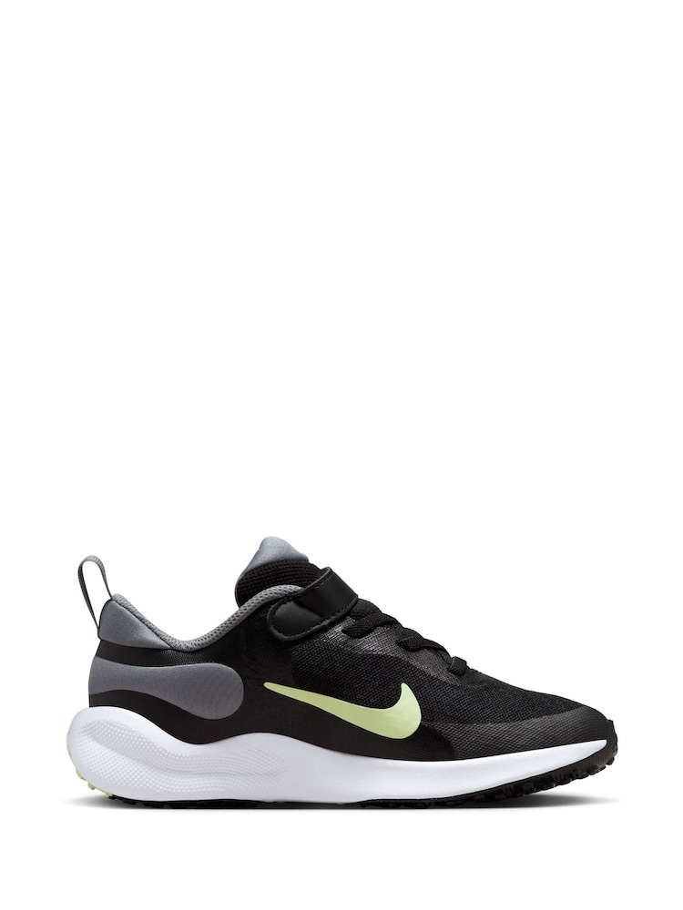 Noir/vert citron - Nike Junior Revolution 7 Baskets - Image 4 of 10