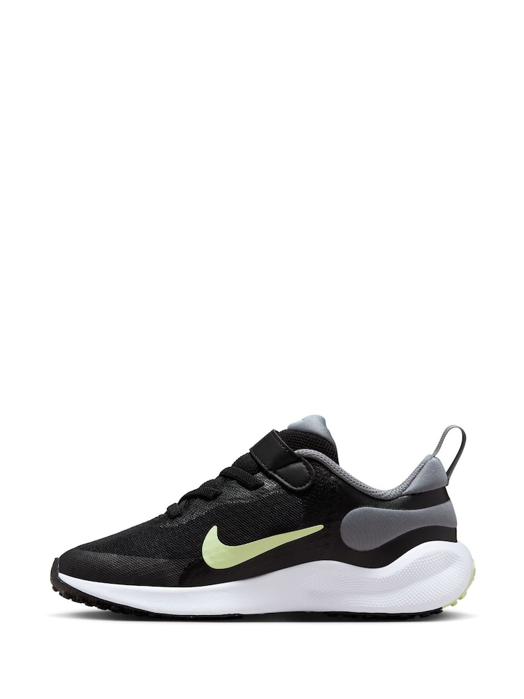 Noir/vert citron - Nike Junior Revolution 7 Baskets - Image 5 of 10
