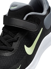 Nike Black/Lime Junior Revolution 7 Trainers - Image 8 of 10