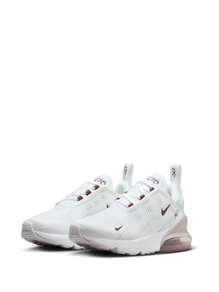 Белый/розовый - Nike младшие кроссовки Air Max 270 - Изображение 2 из 10