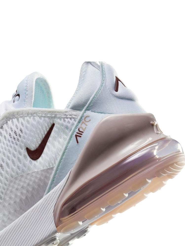 Nike White/Pink Air Max 270 Junior Trainers - Image 9 of 10