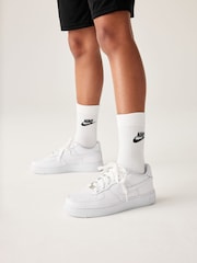 Nike White Air Force 1 Youth Trainers - Image 1 of 13