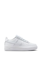 Nike White Air Force 1 Youth Trainers - Image 3 of 13