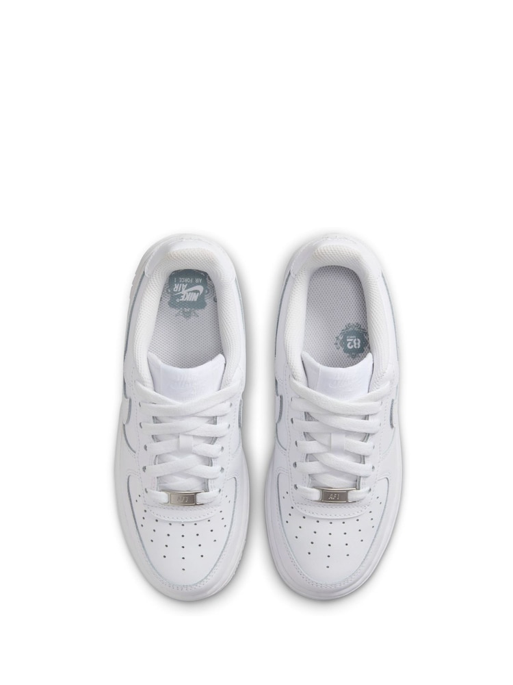 Nike White Air Force 1 Youth Trainers - Image 9 of 13
