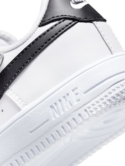 Nike White/Black Junior Air Force 1 Low Easy On Trainers - Image 11 of 11