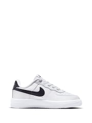 Nike White/Black Junior Air Force 1 Low Easy On Trainers - Image 3 of 11
