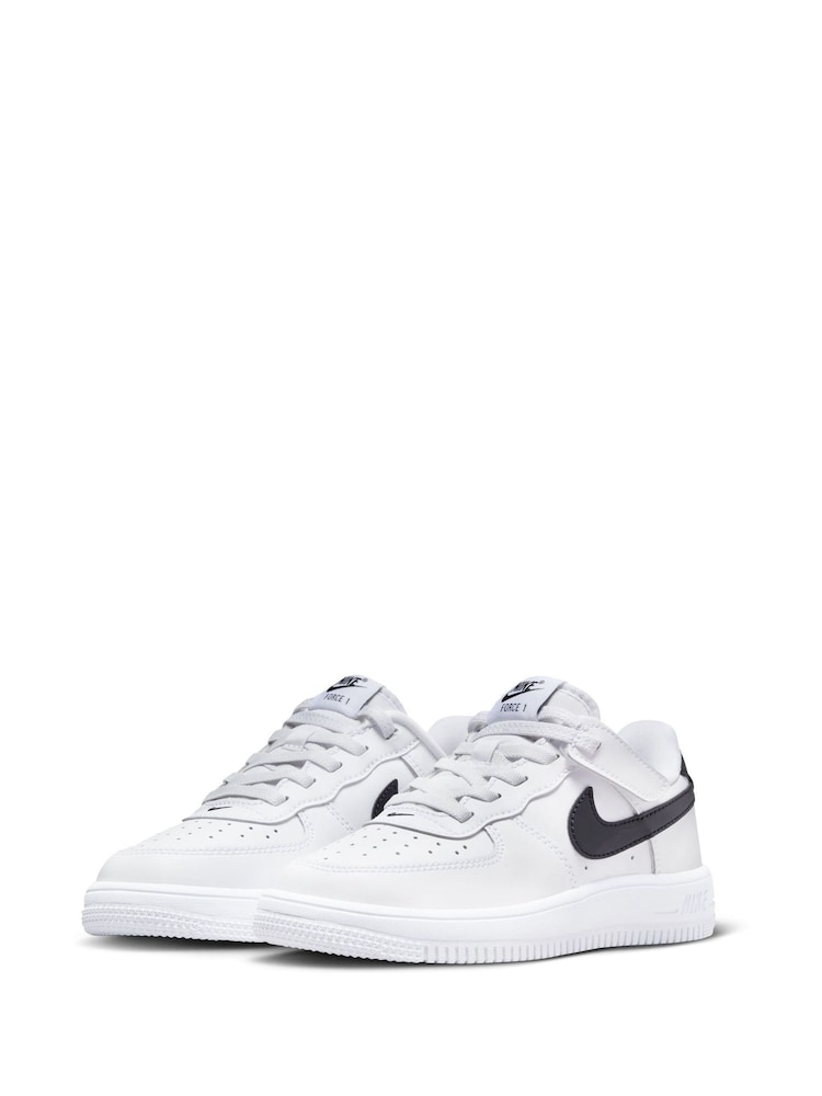 Buy Nike White/Black Junior Air Force Low Easy On Trainers from