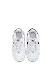 Nike White/Black Junior Air Force 1 Low Easy On Trainers - Image 7 of 11