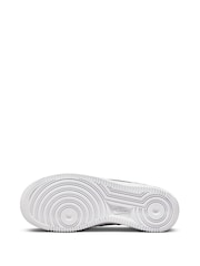 Nike White/Black Air Force 1 Youth Trainers - Image 11 of 14