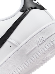 Nike White/Black Air Force 1 Youth Trainers - Image 13 of 14