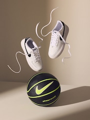 Nike White/Black Air Force 1 Youth Trainers - Image 14 of 14