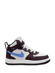 Nike Blue/Black Junior Air Force 1 Mid EasyOn Trainers - Image 1 of 4