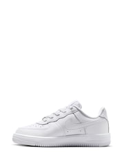 Nike White Junior Air Force 1 Low Easy On Trainers - Image 3 of 9