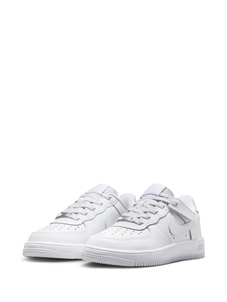 Nike White Junior Air Force 1 Low Easy On Trainers - Image 5 of 9