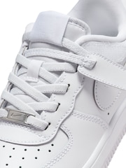 Nike White Junior Air Force 1 Low Easy On Trainers - Image 8 of 9