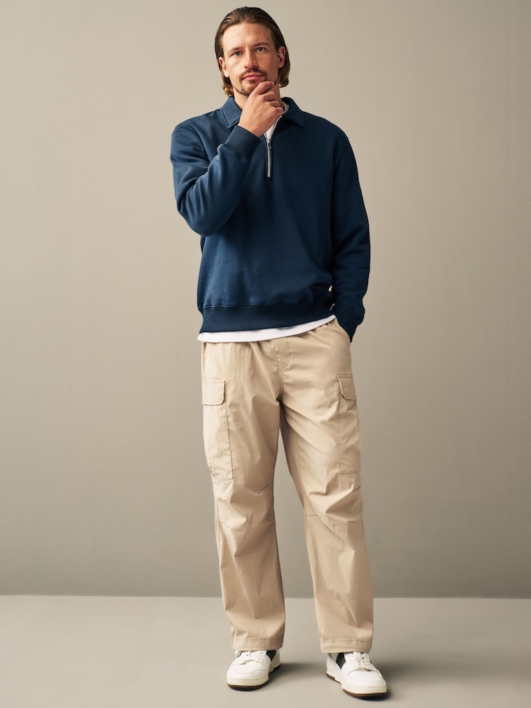Stone Parachute Relaxed Cargo Trousers - Image 2 of 13 Stone Parachute Relaxed Cargo Trousers - Image 2 of 13