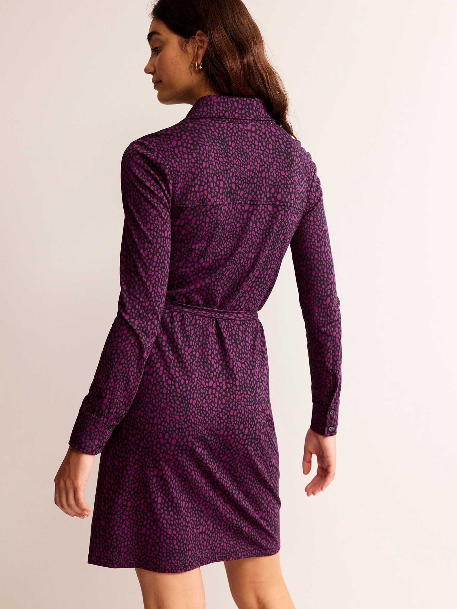 Buy Boden Purple Jessie Jersey Shirt Dress from Next Luxembourg