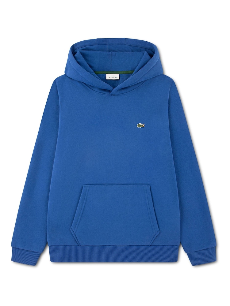 Lacoste Blue Core Fleece Pullover Hoodie - Image 1 of 3 Lacoste Blue Core Fleece Pullover Hoodie - Image 1 of 3
