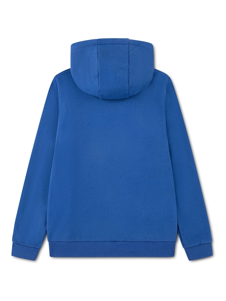 Lacoste Blue Core Fleece Pullover Hoodie - Image 2 of 3 Lacoste Blue Core Fleece Pullover Hoodie - Image 2 of 3