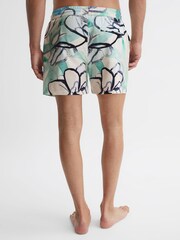 Reiss Multi Pacific Watercolour Drawstring Swim Shorts - Image 4 of 4