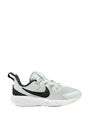 Nike White/Lime Junior Star Runner 4 Trainers - Image 1 of 4
