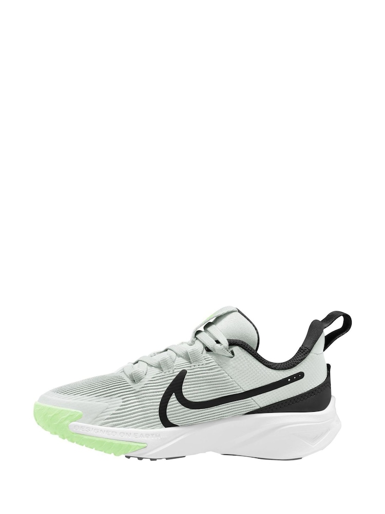 Nike White/Lime Junior Star Runner 4 Trainers - Image 2 of 4