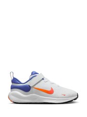 Nike White/Blue Junior Revolution 7 Trainers - Image 1 of 8