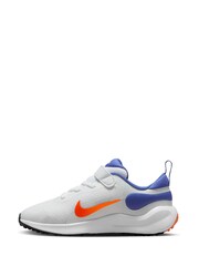 Nike White/Blue Junior Revolution 7 Trainers - Image 2 of 8