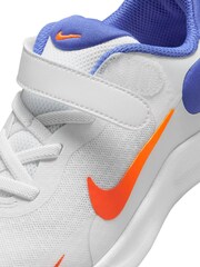 Nike White/Blue Junior Revolution 7 Trainers - Image 7 of 8