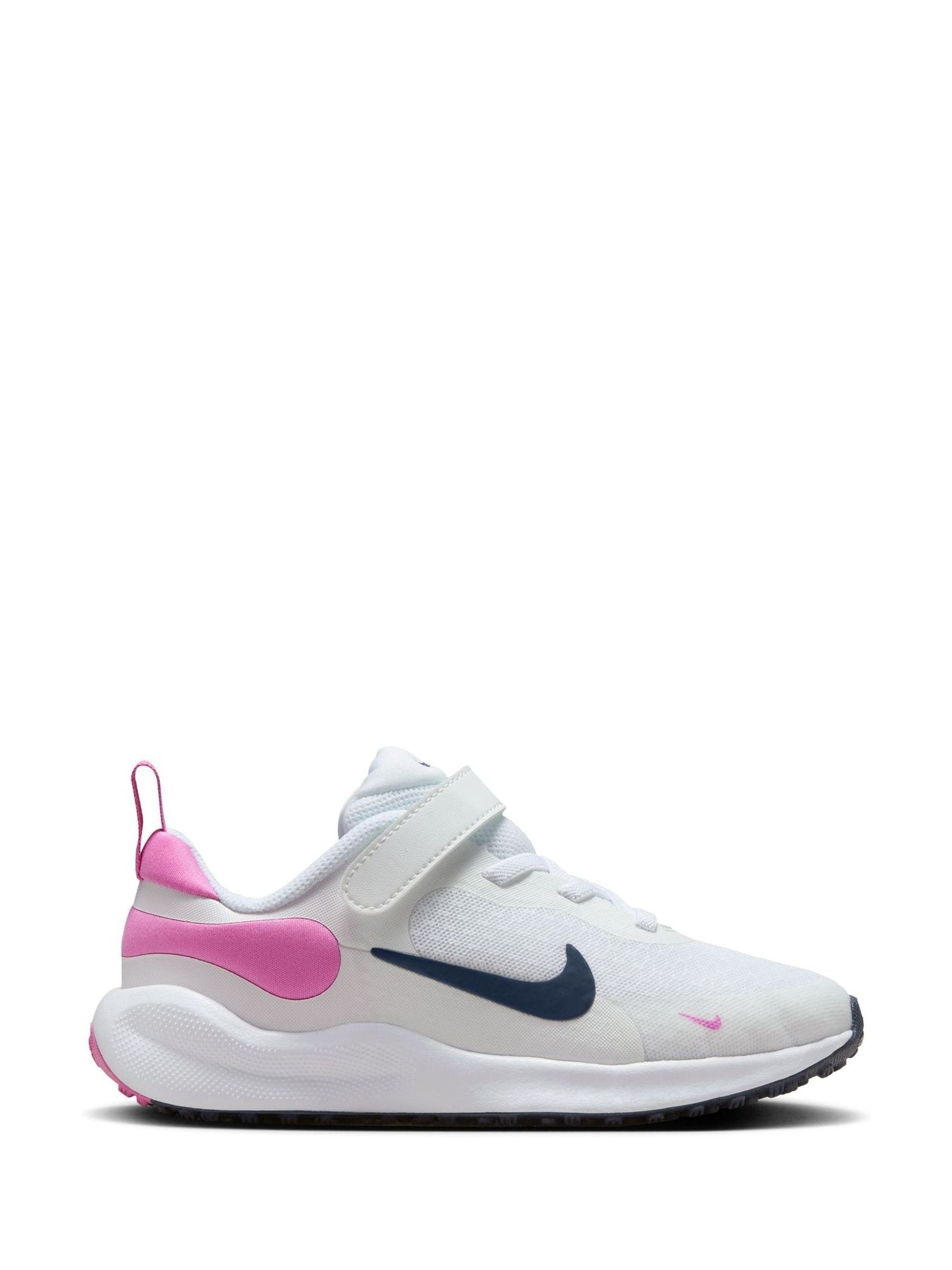 Buy Nike White Pink Junior Revolution 7 Trainers from Next Luxembourg