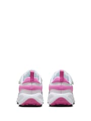 Nike White/Pink Junior Revolution 7 Trainers - Image 4 of 8