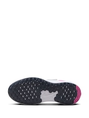 Nike White/Pink Junior Revolution 7 Trainers - Image 5 of 8