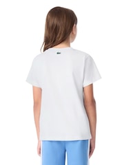 Lacoste White Puff T-Shirt - Image 2 of 7