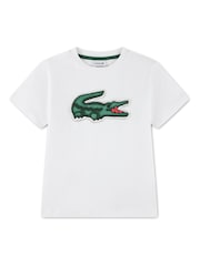 Lacoste White Puff T-Shirt - Image 5 of 7