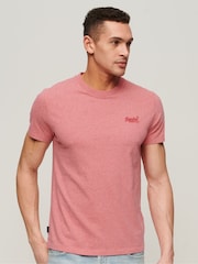Superdry Pink Vintage Logo Cap Sleeve T-Shirt - Image 1 of 5