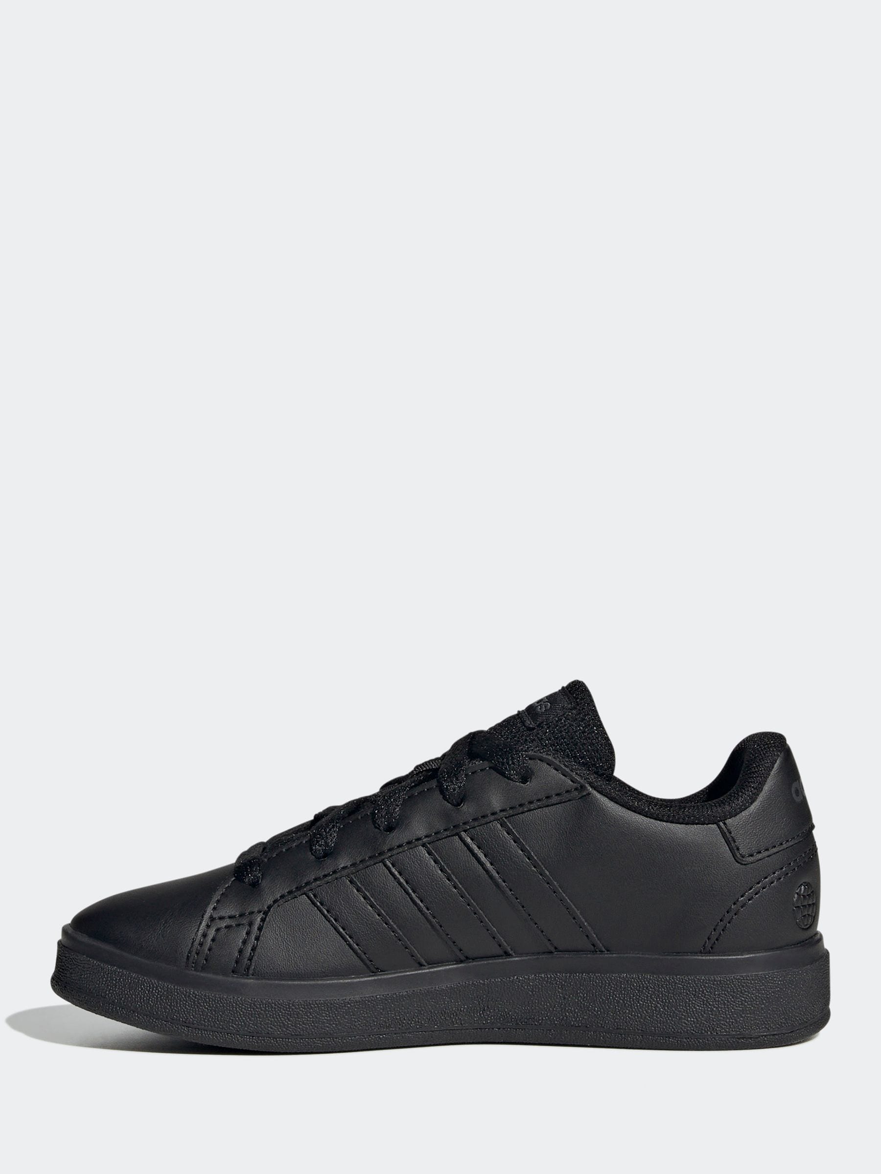 adidas Black Grand Court Lace Up Trainers