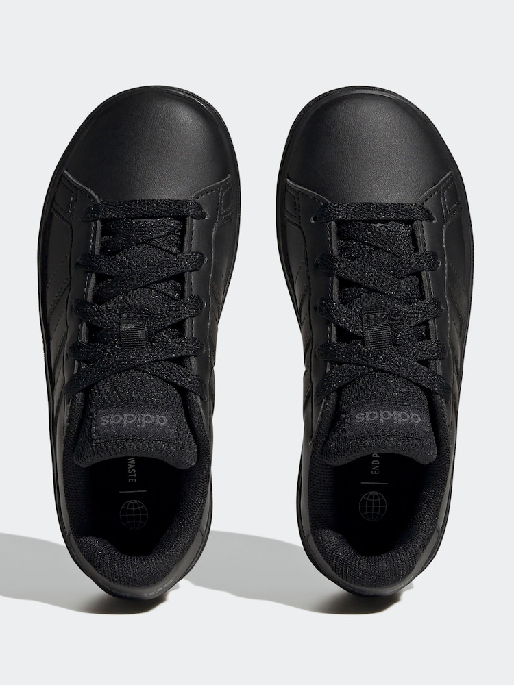 Adidas Boys Black Lace Up Shoes Buy Adidas Black Grand Court Lace