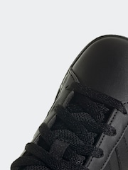 adidas Black Grand Court Lace-Up Trainers - Image 8 of 9