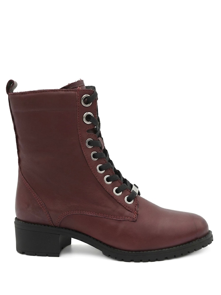 Jones Bootmaker Burgundy Red Ankle Casual Boots - Image 2 of 6 Jones Bootmaker Burgundy Red Ankle Casual Boots - Image 2 of 6
