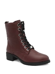 Jones Bootmaker Burgundy Red Ankle Casual Boots - Image 3 of 6