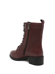 Jones Bootmaker Burgundy Red Ankle Casual Boots - Image 4 of 6
