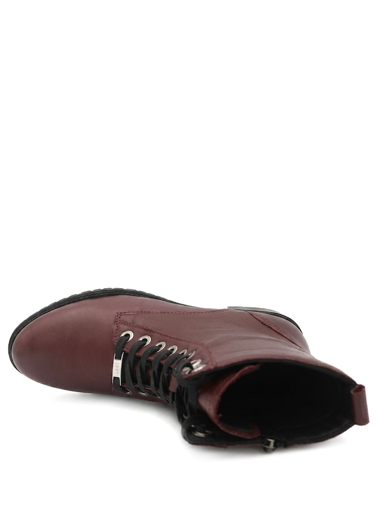 Jones Bootmaker Burgundy Red Ankle Casual Boots - Image 6 of 6 Jones Bootmaker Burgundy Red Ankle Casual Boots - Image 6 of 6