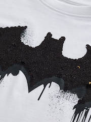White 100% Cotton Licensed Flip Sequin Batman T-Shirt (3-15yrs) - Image 4 of 4