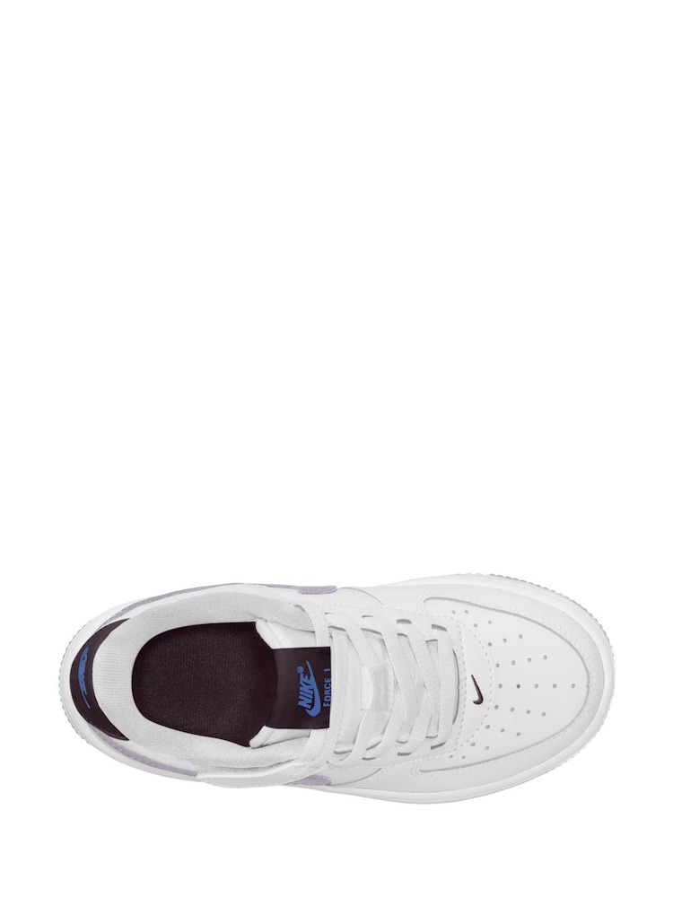 Wit/zilver - Nike Junior Air Force 1 Low Easy On Trainers - Image 3 of 4