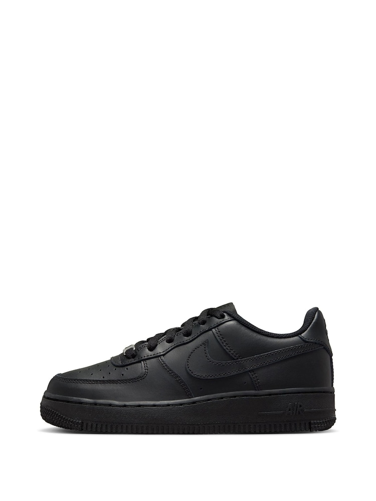 Nike Black Air Force 1 Youth Trainers - Image 10 of 19