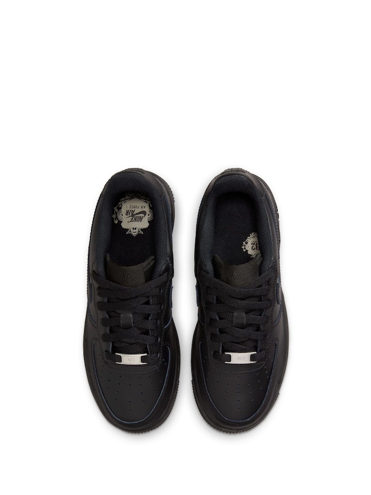 Nike Black Air Force 1 Youth Trainers - Image 15 of 19