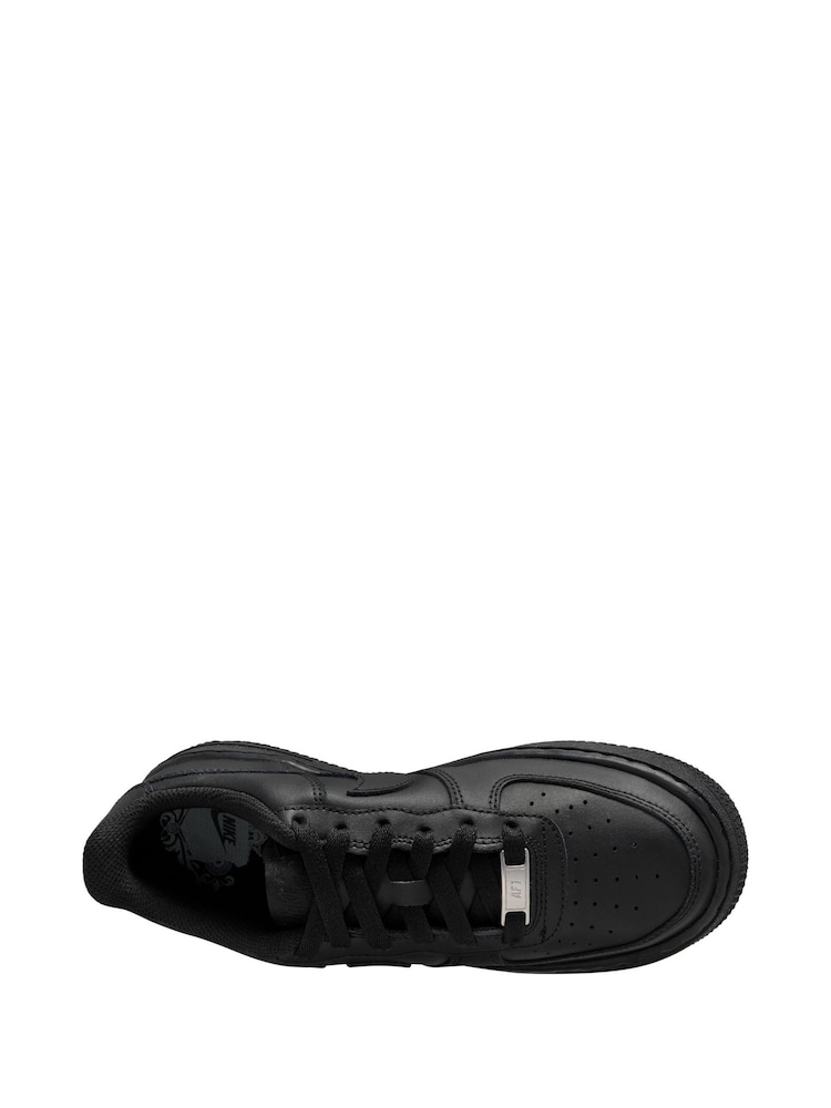 Nike Black Air Force 1 Youth Trainers - Image 16 of 19